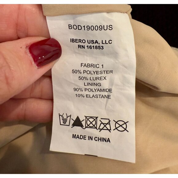 PatBO Gold Metallic Blouson Sleeve Deep V Bodysuit NWT – Size XS - Picture 4 of 7